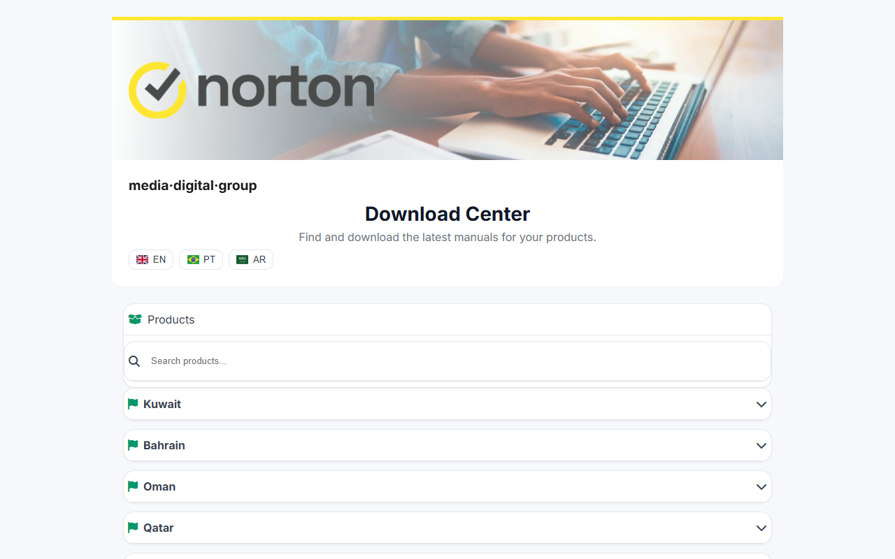 MDG Download Center — Norton