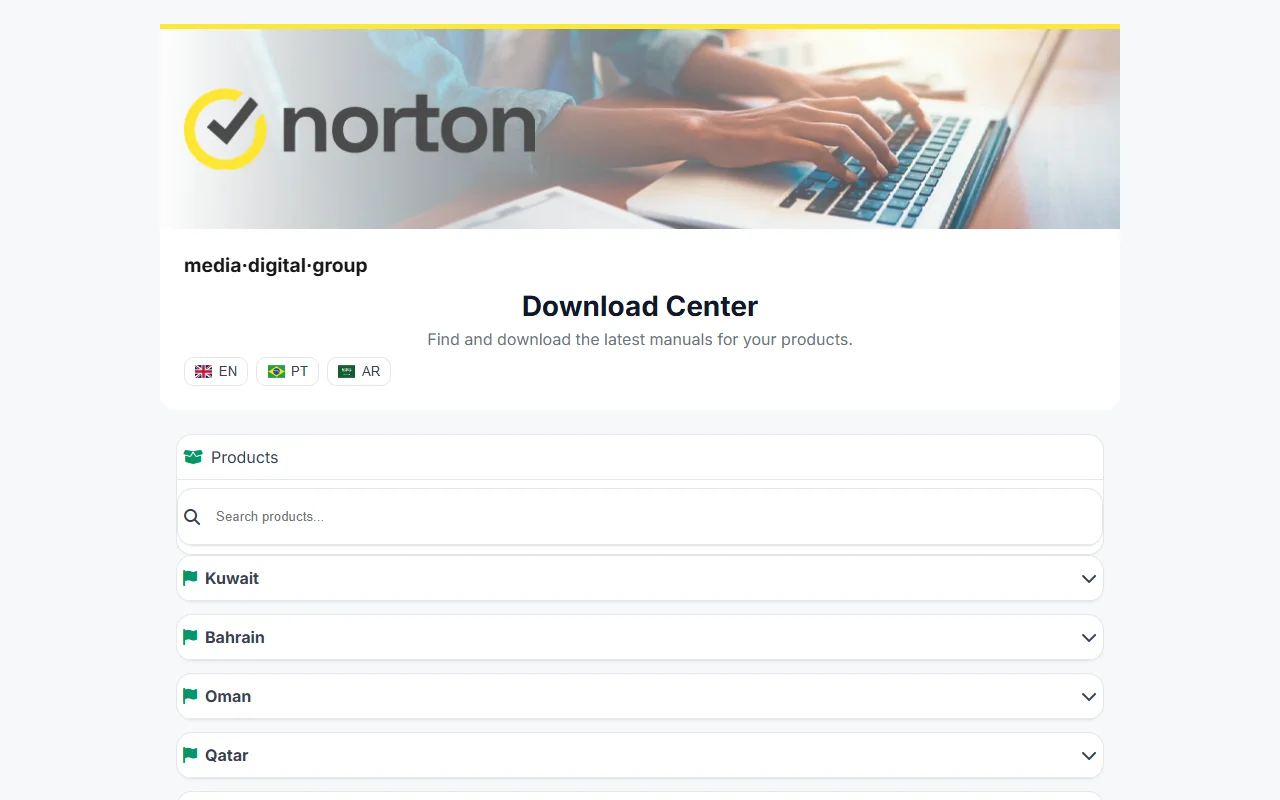 MDG Download Center — Norton
