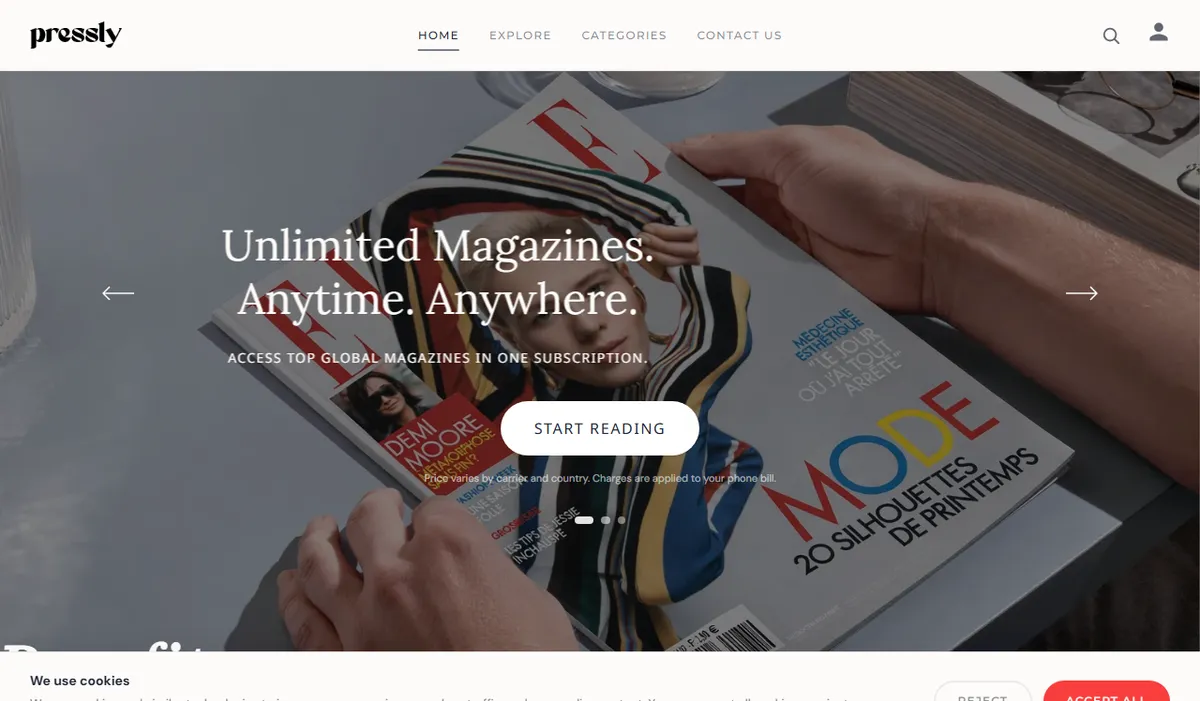Pressly — Plataforma de Revistas Digitales